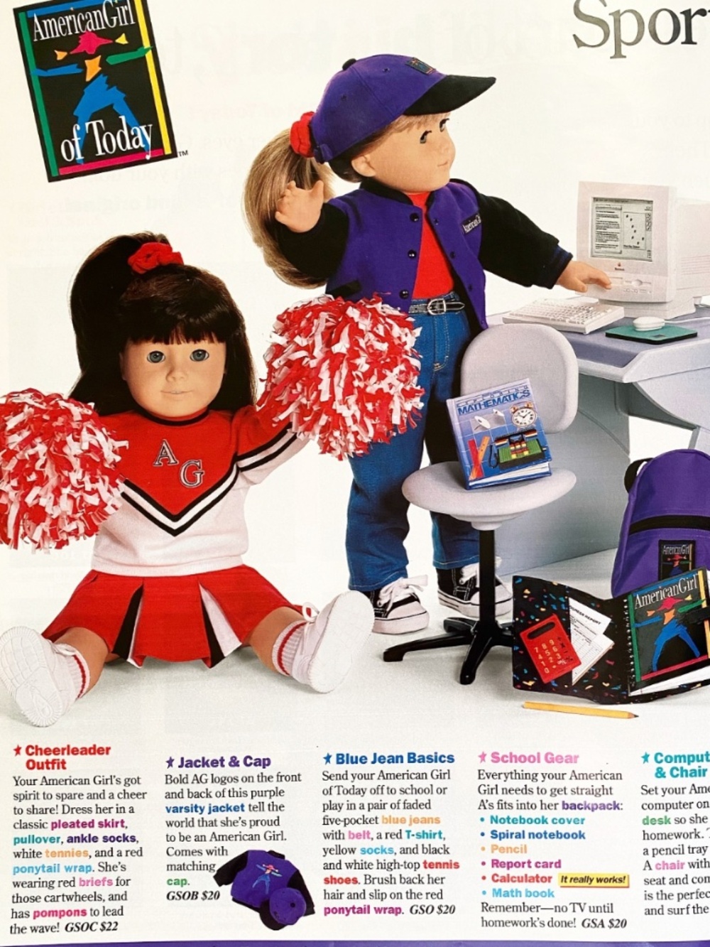 American Girl of Today High-Top Sneakers from Blue Jean Basics (Retired in 1999)